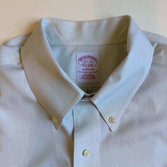 Brooks brothers Madison Non-Iron American Sulpima Cotton Casual Button Down 16.5 - Picture 5 of 6